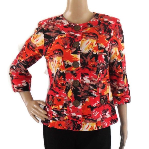 Birch Hill Small Silk Coral Dress Jacket - Picture 3 of 7